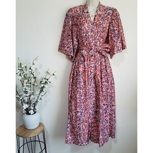 MIRTH Hyannis Caftan Dress in Geranium Pink